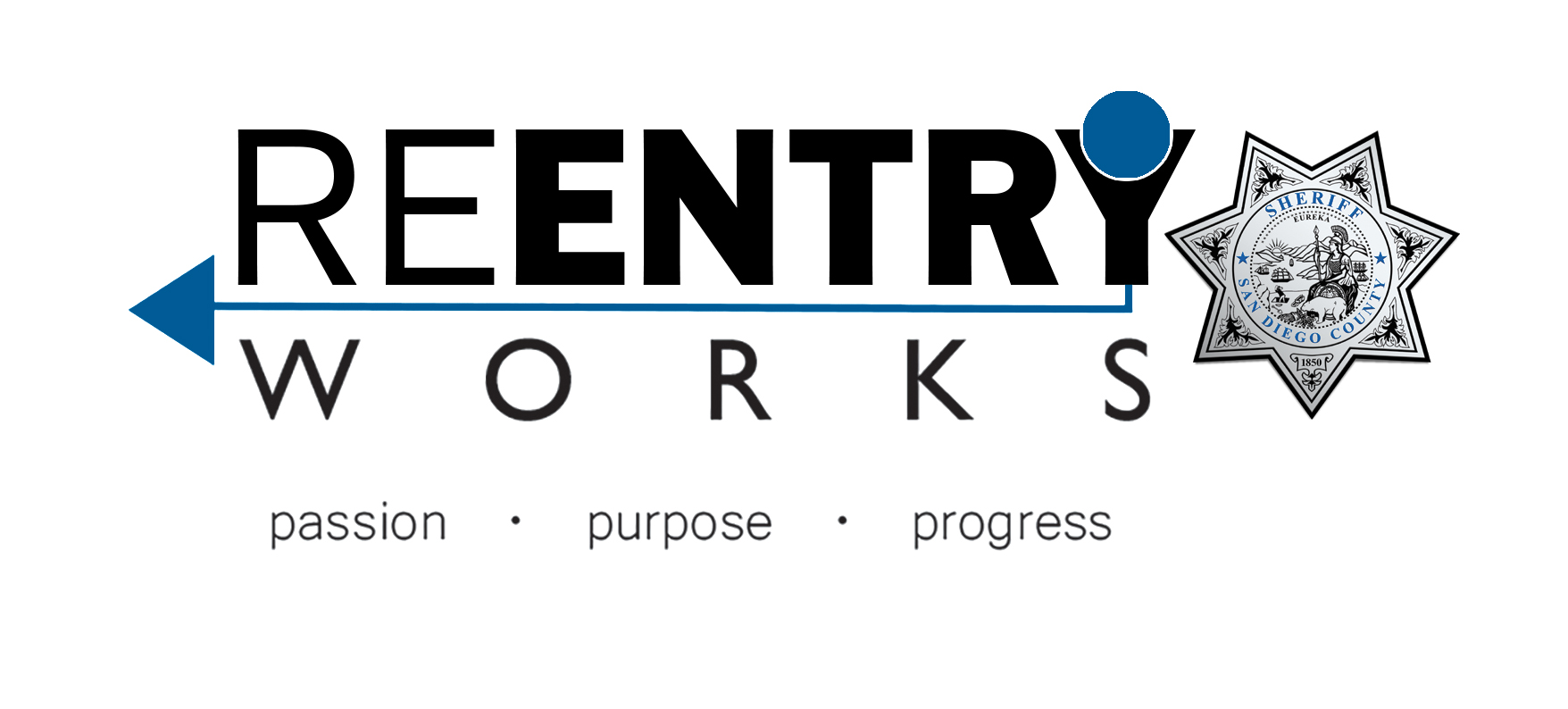 Reentry Works Logo with Sheriff's Star