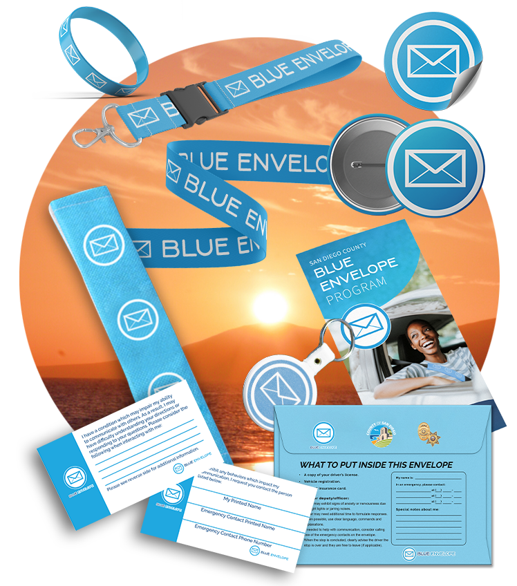 All blue Envelope products